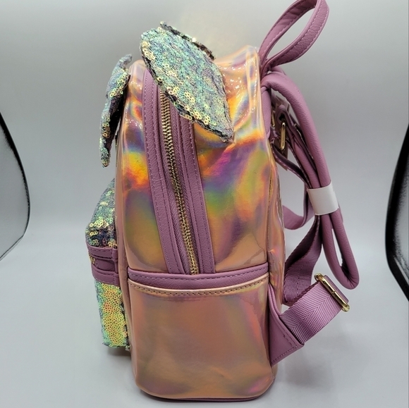 Loungefly Pink EARidescent Iridescent Disney Parks 50th Anniversary Backpack - Picture 3 of 7